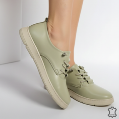 Pantofi piele naturala Solaris Green