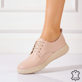 Pantofi piele naturala Colin Pudra