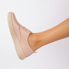 Pantofi piele naturala Colin Pudra