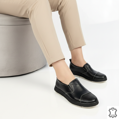 Pantofi piele naturala Heliora Black