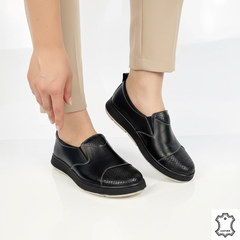 Pantofi piele naturala Heliora Black