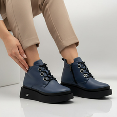 Ghete piele naturala Nuts JeansBlue