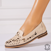 Balerini piele naturala Amarilla 3 Bej