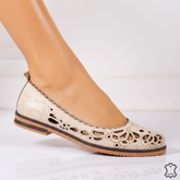 Balerini piele naturala Amarilla 2 Bej