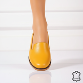 Balerini piele naturala Solivana Mustard