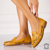 Balerini piele naturala Amarilla 2 Mustard