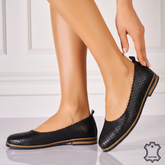 Balerini piele naturala Nerisa Black