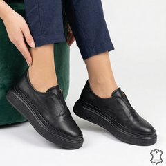 Pantofi Piele Naturala Constanta Black