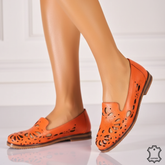Balerini piele naturala Amarilla 3 Orange