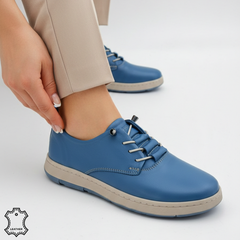 Pantofi piele naturala Solaris JeansBlue