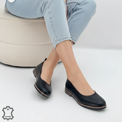 Balerini piele naturala Levora Black