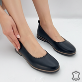 Balerini piele naturala Levora Black
