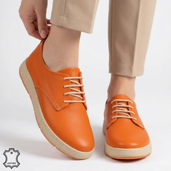 Pantofi piele naturala Colin Orange