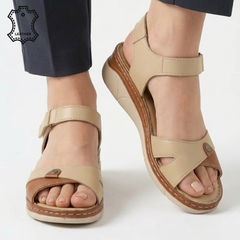 Sandale piele naturala Brasov Beige