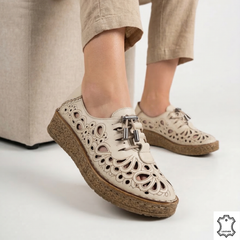 Pantofi Piele Naturala Timis Beige