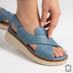 Sandale piele naturala Neamt JeansBlue
