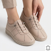 Pantofi Piele Naturala Napoca Roz Pudra