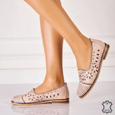 Women's genuine leather ballerinas Amarilla Powder Pink
