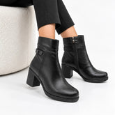 Botine piele naturala Zurich Black