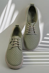 Pantofi dama casual piele naturala Calida verde avocado