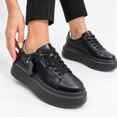Pantofi piele naturala Lyon Black