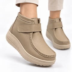 Ghete piele naturala Almere Khaki