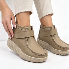 Ghete piele naturala Almere Khaki