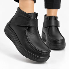 Ghete piele naturala Almere Black