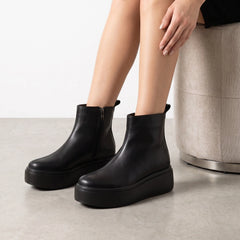 Ghete piele intoarsa Marsilia Black