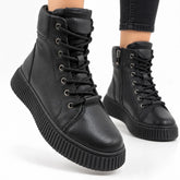 Ghete piele naturala Leiden Black