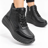 Ghete piele naturala Breda Black