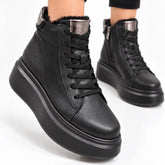 Ghete piele naturala Amsterdam Black