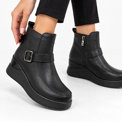 Ghete piele naturala Tilburg Black