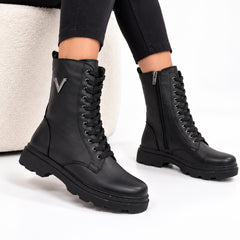 Ghete piele naturala Rennes Black