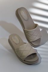 Marbella Beige genuine leather slippers