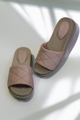 Papuci piele naturala Marbella Pudra