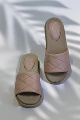 Papuci piele naturala Marbella Pudra