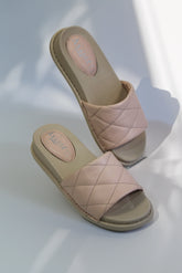 Papuci piele naturala Marbella Pudra