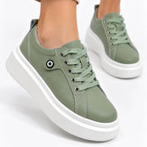 Pantofi piele naturala Namur Mint Green