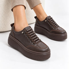 Pantofi piele naturala Bruges Brown