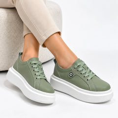 Pantofi piele naturala Namur Mint Green