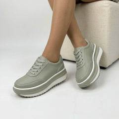 Pantofi piele naturala Milano Mint Green