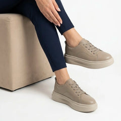 Pantofi piele naturala Italia Beige Inchis