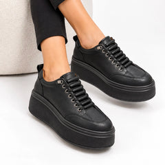 Pantofi piele naturala Bruges Black