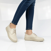 Pantofi casual damă piele naturală bej Colin
