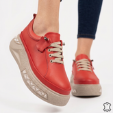 Pantofi casual damă piele naturală roșie Suceava