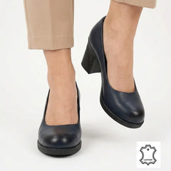 Pantofi cu toc piele naturala Istanbul Blumarin