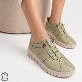 Pantofi damă piele naturală verde avocado Napoca