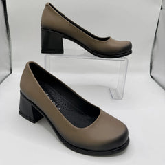 Pantofi cu toc piele naturala Clarion Vision