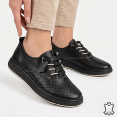 Pantofi negri casual damă piele naturală Galați